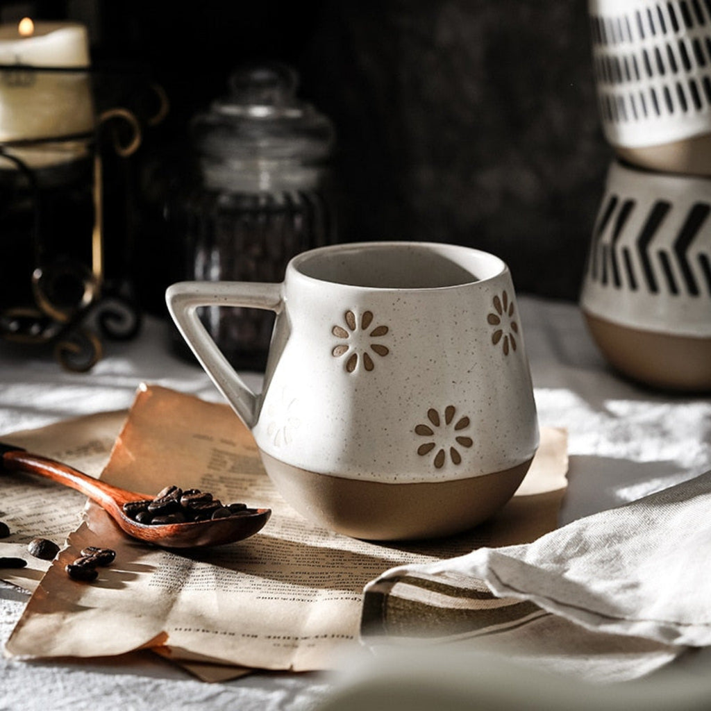 Handmade Ceramic Star & Stripe Mugs Unique Personalized Coffee