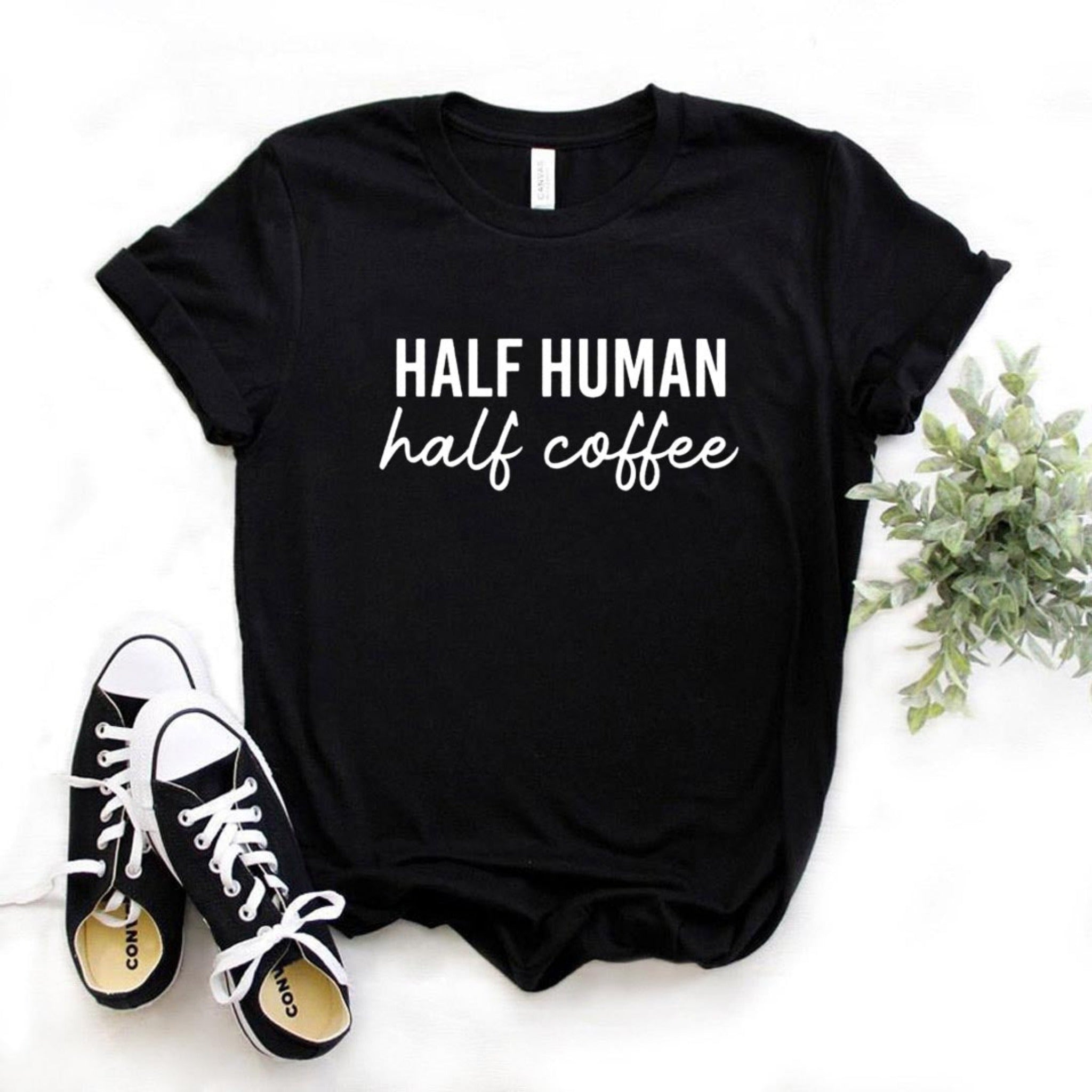 Half Human Half Coffee Women T-Shirt