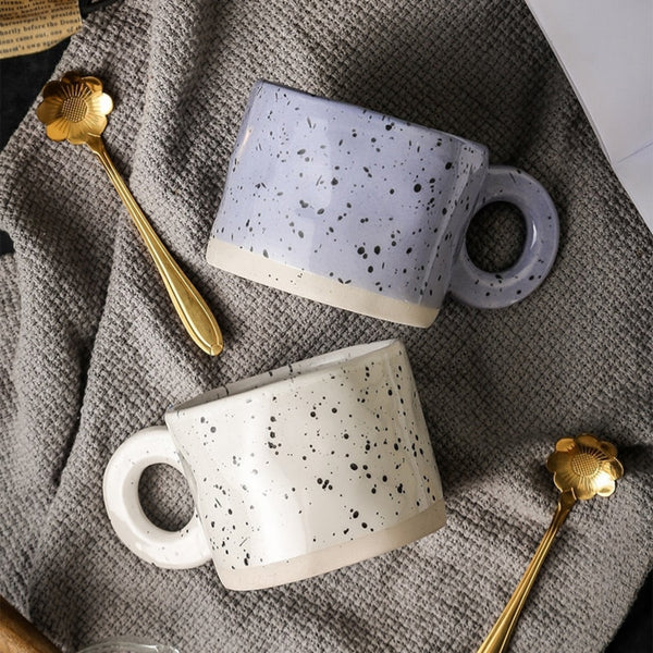 Dots Ring Handle Mug