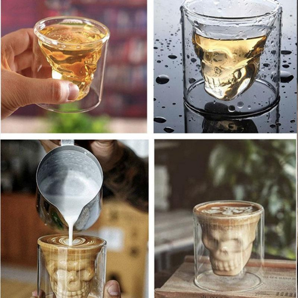 Skull Coffee Double-Walled Glass