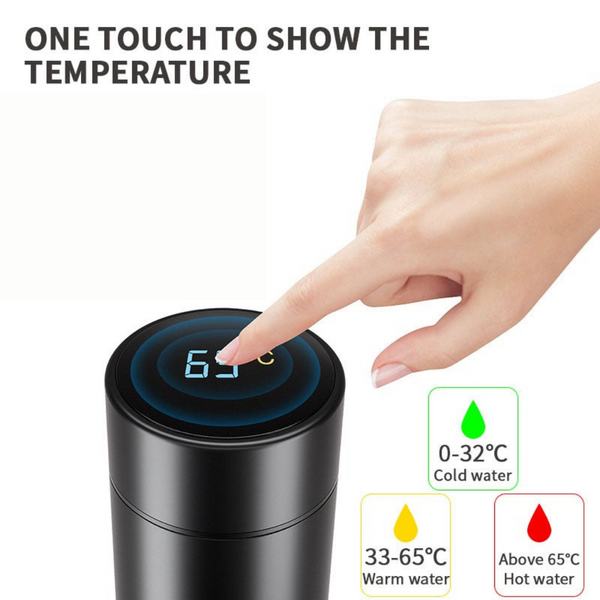 Smart Display Portable Thermos Travel Mug