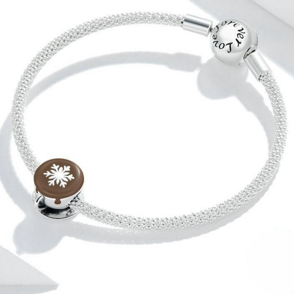 Luxyglo Snowflake Latte Coffee Charm