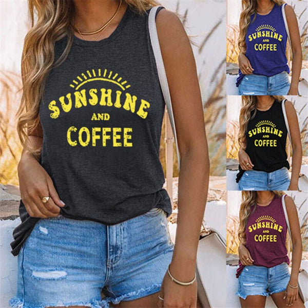 Sunshine And Coffee Women Tank Top