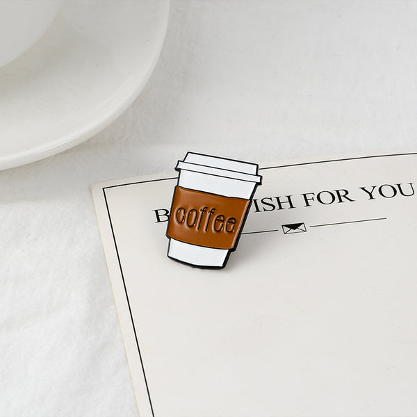 Coffee Cup Brooch Pins