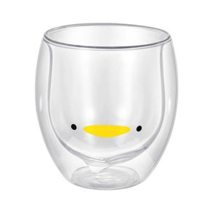 Cartoon Double-Walled Glass Cup