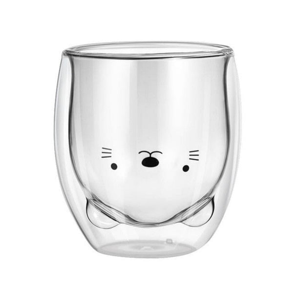 Cartoon Double-Walled Glass Cup