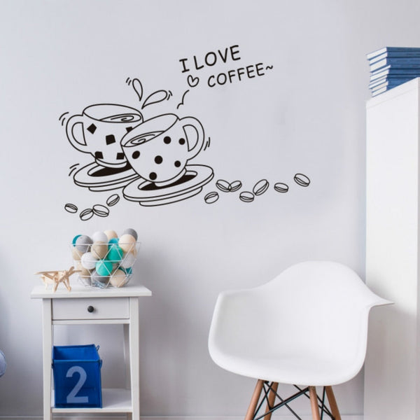 I Love Coffee Wall Sticker