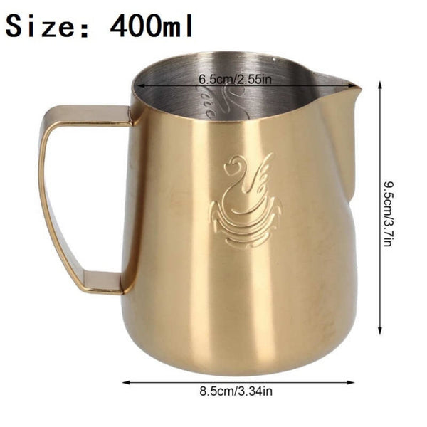 Starbrew Swan Latte Art Pitcher - 400ml/600ml Gold