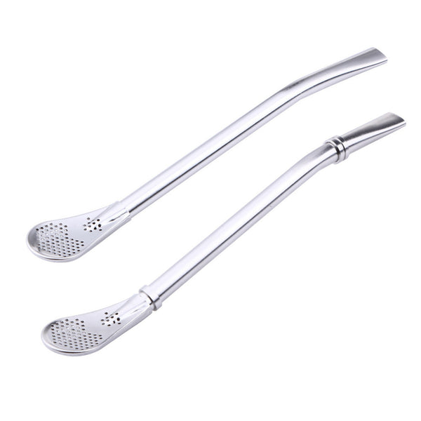 Coffee Spoon  Stainless Steel Drinking Straw