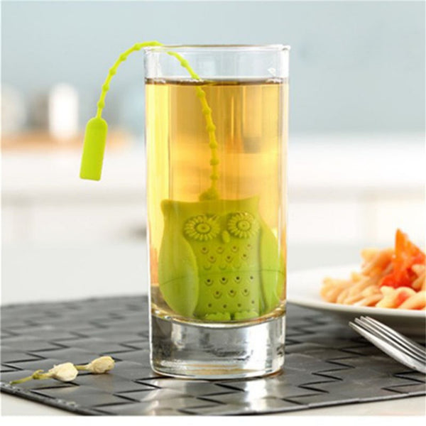 Owl Tea Infuser in a glass