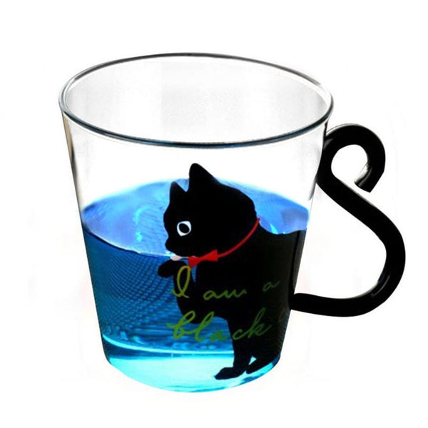 Bubbles Cat Glass Cup
