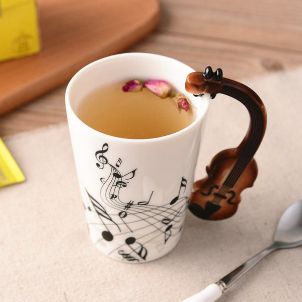 Violin Ceramic Coffee Mug
