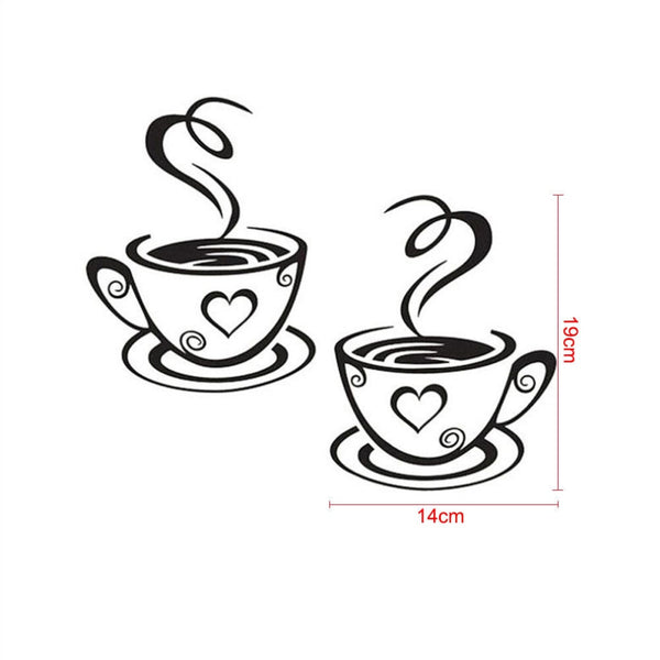 Coffee Cups Wall Sticker